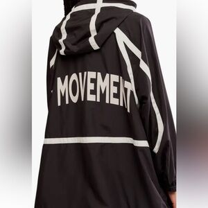 Free People movement Black and White Windbreaker Jacket NWOT sz small